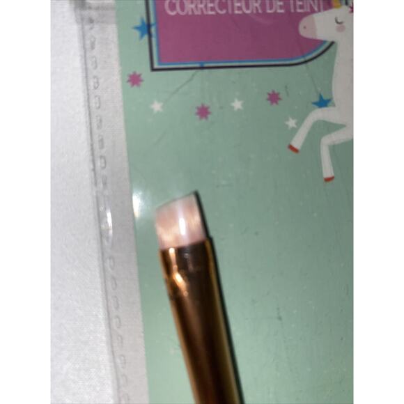 Concealer Makeup Brush Clear Handle Green Purple Pink Crystals - Picture 2 of 6